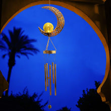 Outdoor Wrought Iron Hanging Solar Powered Wind Chime Light_6