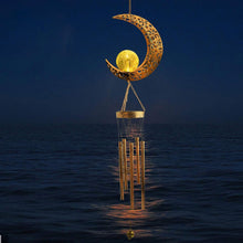 Outdoor Wrought Iron Hanging Solar Powered Wind Chime Light_8
