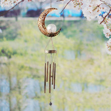Outdoor Wrought Iron Hanging Solar Powered Wind Chime Light_10
