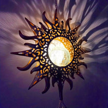 Outdoor Wrought Iron Hanging Solar Powered Wind Chime Light_4