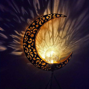 Outdoor Wrought Iron Hanging Solar Powered Wind Chime Light_5