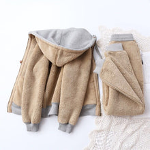 Women's Tracksuit Wool Jacket with Hood and Trousers Winter Set_8