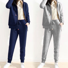 Women's Tracksuit Wool Jacket with Hood and Trousers Winter Set_10