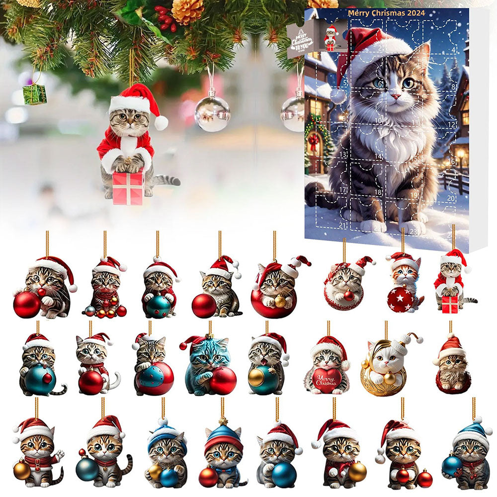 Christmas Countdown Advent Calendar - Cat Ornament_0
