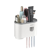 Smart Magnetic Inverted Toothbrush Holder with Automatic Toothpaste Squeezer_11