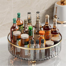 1pc Round Plastic Clear Rotating Container Bins for Cabinet Pantry Kitchen Countertop Refrigerator_1