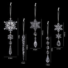 Acrylic Snowflake Simulation Ice Pendants Xmas Tree Hanging Ornament_7