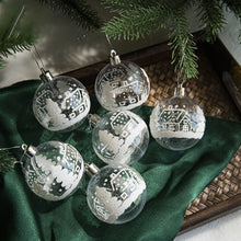 6pcs Transparent Snow Christmas Balls Pendants for Christmas Tree Decoration_1