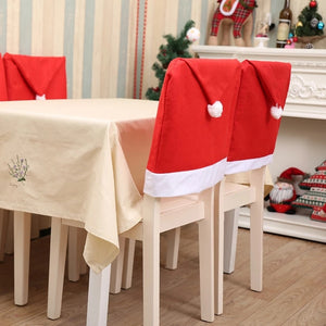 Christmas Chair Cover Christmas Decoration for Home Table Dinner Chair Back_3