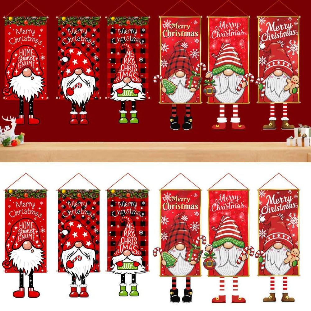 Christmas Hanging Flag Porch Door Banner_0