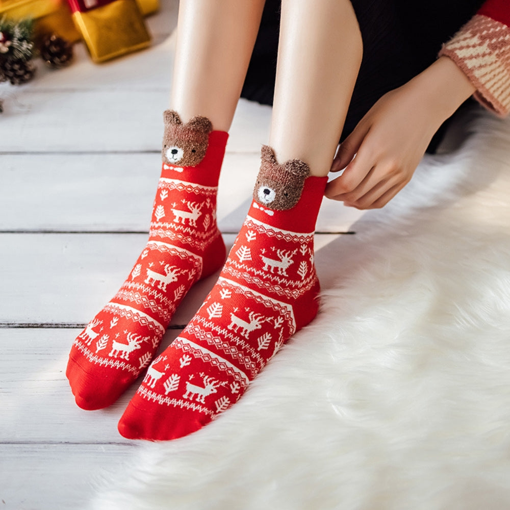 Cartoon Christmas Socks Merry Christmas Decorations_0