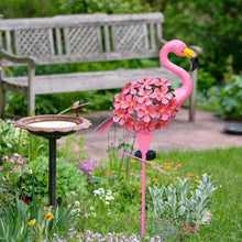 Garden Solar Lights Outdoor Solar Powered Flamingo Stake Lights Metal Flamingo Decorative Lights Weatherproof Pink Flamingo_0