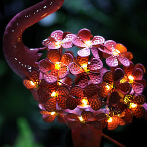 Garden Solar Lights Outdoor Solar Powered Flamingo Stake Lights Metal Flamingo Decorative Lights Weatherproof Pink Flamingo_3