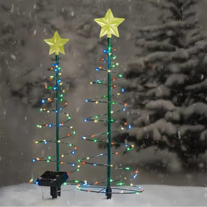 Festive Solar Christmas Tree Lights for Outdoor Garden Scene_4