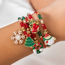 5pcs Cute Christmas Series Snowflake Tree Pendant Crystal Bracelet Women_1