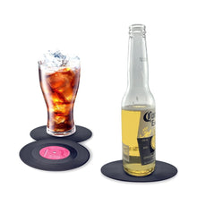Set of 6 Colorful Retro Vinyl Record Disk Coasters for Drinks Vinyl Record Coaster Set_2