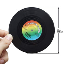 Set of 6 Colorful Retro Vinyl Record Disk Coasters for Drinks Vinyl Record Coaster Set_7