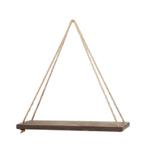Wooden Swing Hanging Hemp Rope Wall Shelve Mounted Floating Plant Flower Pot_7