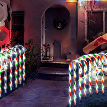 5PCS Solar Candy Cane Lights Festive Christmas Decor for Gardens, Lawns and Landscapes_2