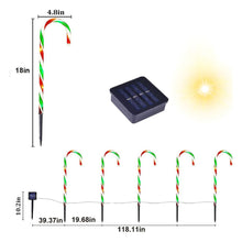 5PCS Solar Candy Cane Lights Festive Christmas Decor for Gardens, Lawns and Landscapes_7