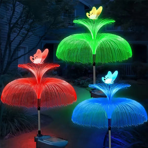 Solar Jellyfish and Butterfly Lights Waterproof Outdoor Lawn Decor_1