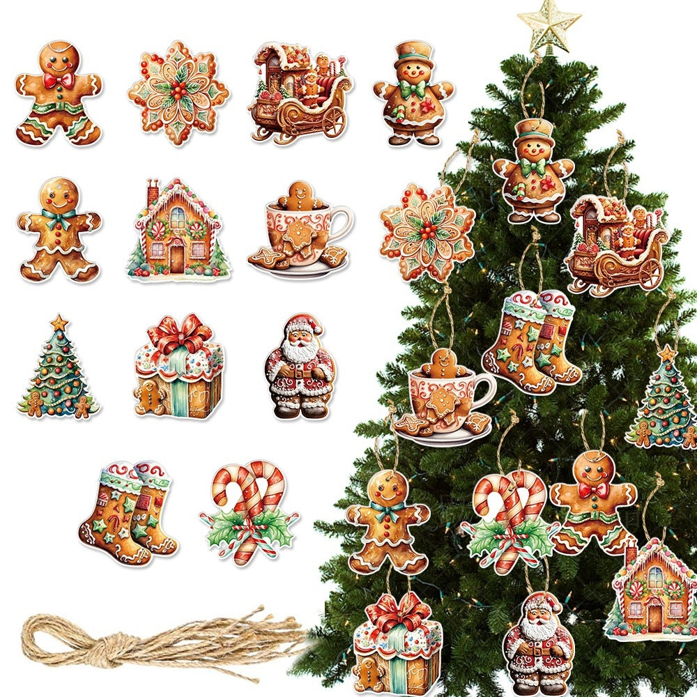 Christmas Party Decoration Pendant Gingerbread Man Theme Christmas Party Decoration_0