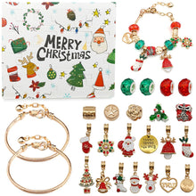 Surprise Blind Box Set 24 Countdown Calendar Advent Christmas Charms Bracelet Set DIY_0