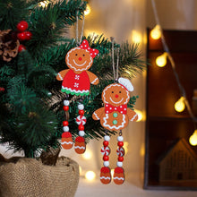 Christmas Tree Gingerbread  Pendant Wooden Ornaments Gingerbread Pendant Decorations Accessories_0