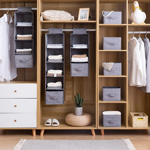 Portable Wardrobe Hanging Storage Bag Interlayer Drawer Type Clothes Hangers Holder Hanging Closet Organizer_0