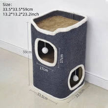 Cozy 3-Tier Cat Bed with Soft Mat and Plush Hideaway_6