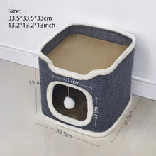 Cozy 3-Tier Cat Bed with Soft Mat and Plush Hideaway_7