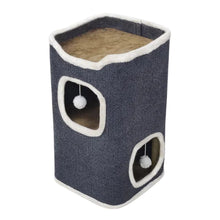 Cozy 3-Tier Cat Bed with Soft Mat and Plush Hideaway_5