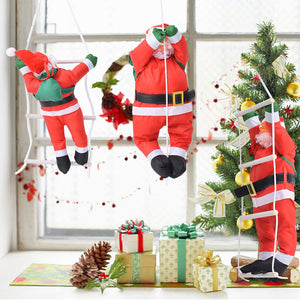Charming Santa Claus Climbing Rope Ladder_0