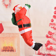 Charming Santa Claus Climbing Rope Ladder_2