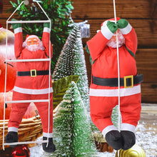 Charming Santa Claus Climbing Rope Ladder_4