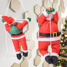 Charming Santa Claus Climbing Rope Ladder_5