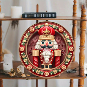Vintage Aluminum Nutcracker Sign for Festive Farmhouse Decor_1