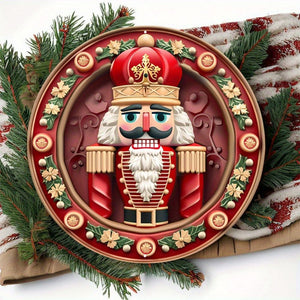 Vintage Aluminum Nutcracker Sign for Festive Farmhouse Decor_2
