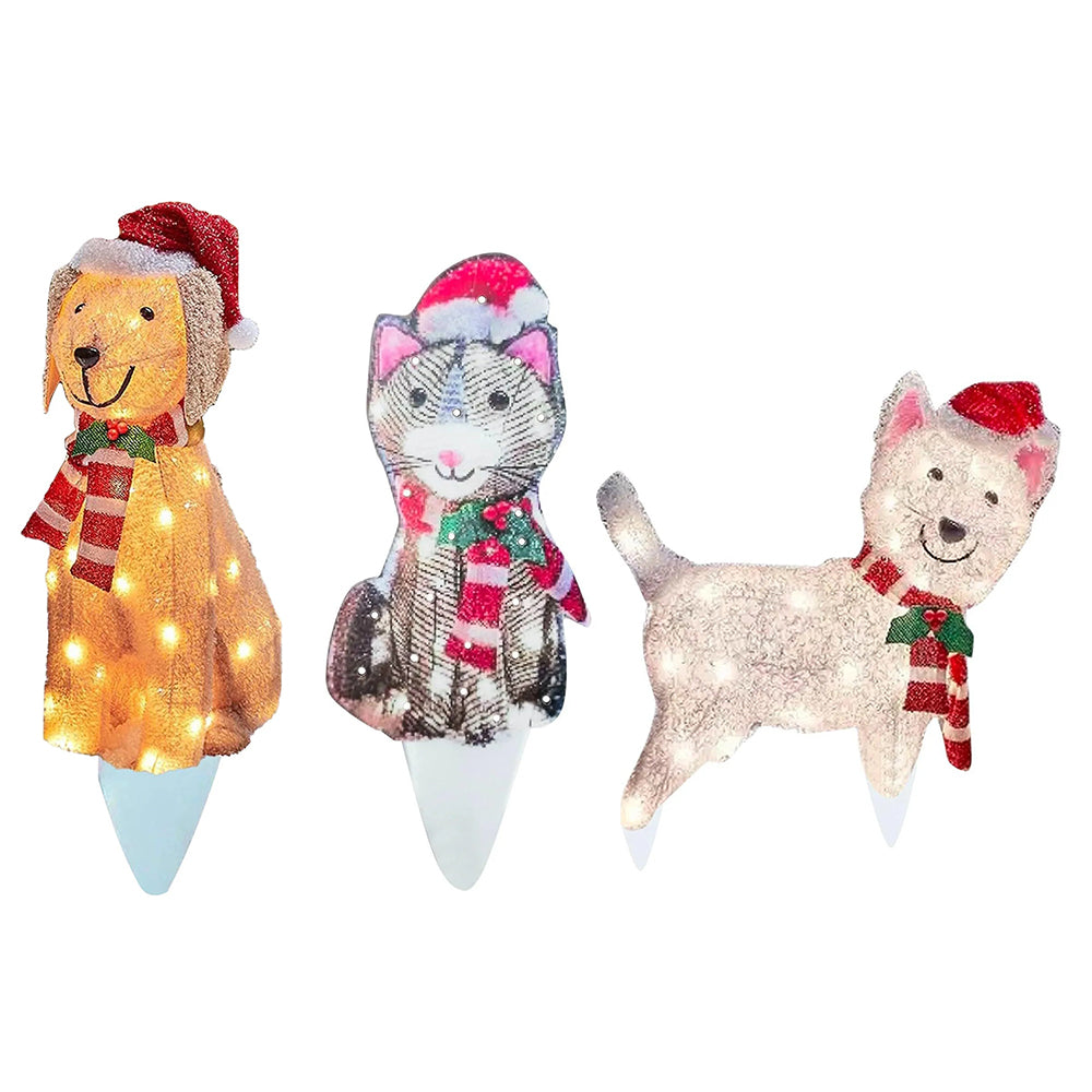 Christmas Outdoor Luminous Animal Acrylic Christmas Garden Ground Ornament_0