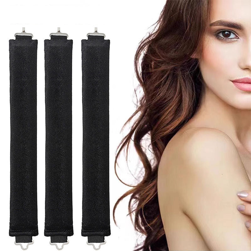 3pcs Heatless Hair Curler Lazy Curling Rod Headband_0