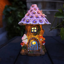 Craft Miniature Flower House Solar LED Lights Garden Fairy_8