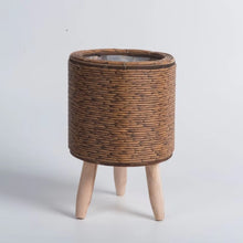 Nordic Style Faux Rattan Plant Stand Flower Shelf Flower Pot_11