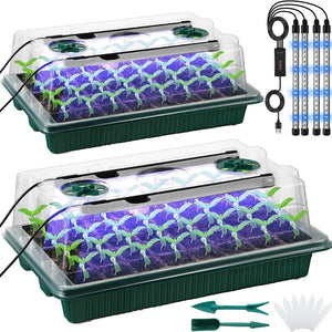 2 Pack High Dome Germination Trays Plant Seedling Starter Kit_4