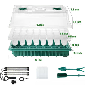 2 Pack High Dome Germination Trays Plant Seedling Starter Kit_5