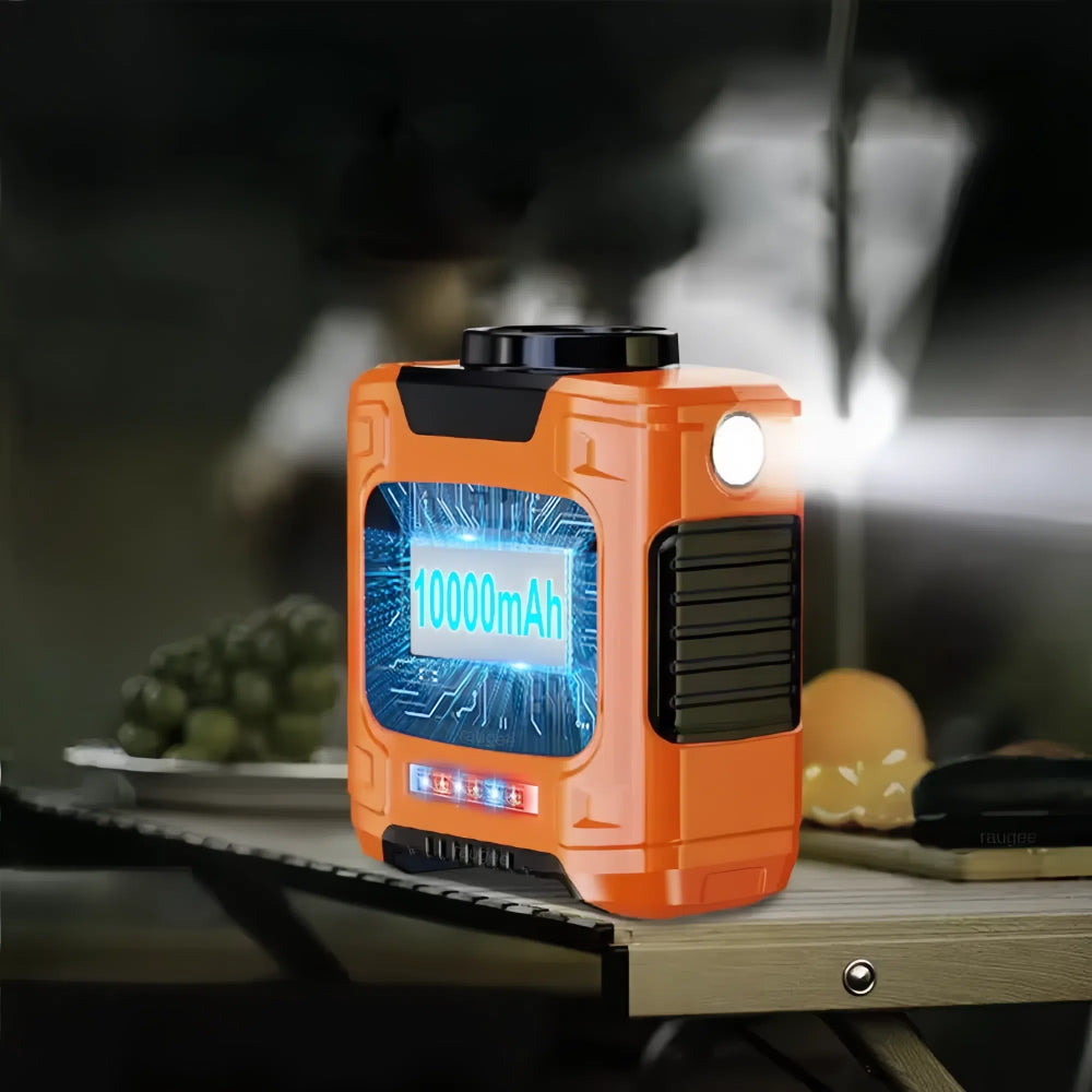 20,000mAh Outdoor Waist Fan and Power Bank Convenient Portable Neck Fan