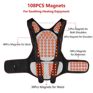 108 Tourmaline Self-heating Magnetic Therapy Waist Back Shoulder Posture Corrector_4