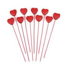 Glitter Foam Love Heart Picks Stick For Valentine Day Vase Decoration Supply_0