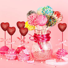 Glitter Foam Love Heart Picks Stick For Valentine Day Vase Decoration Supply_5