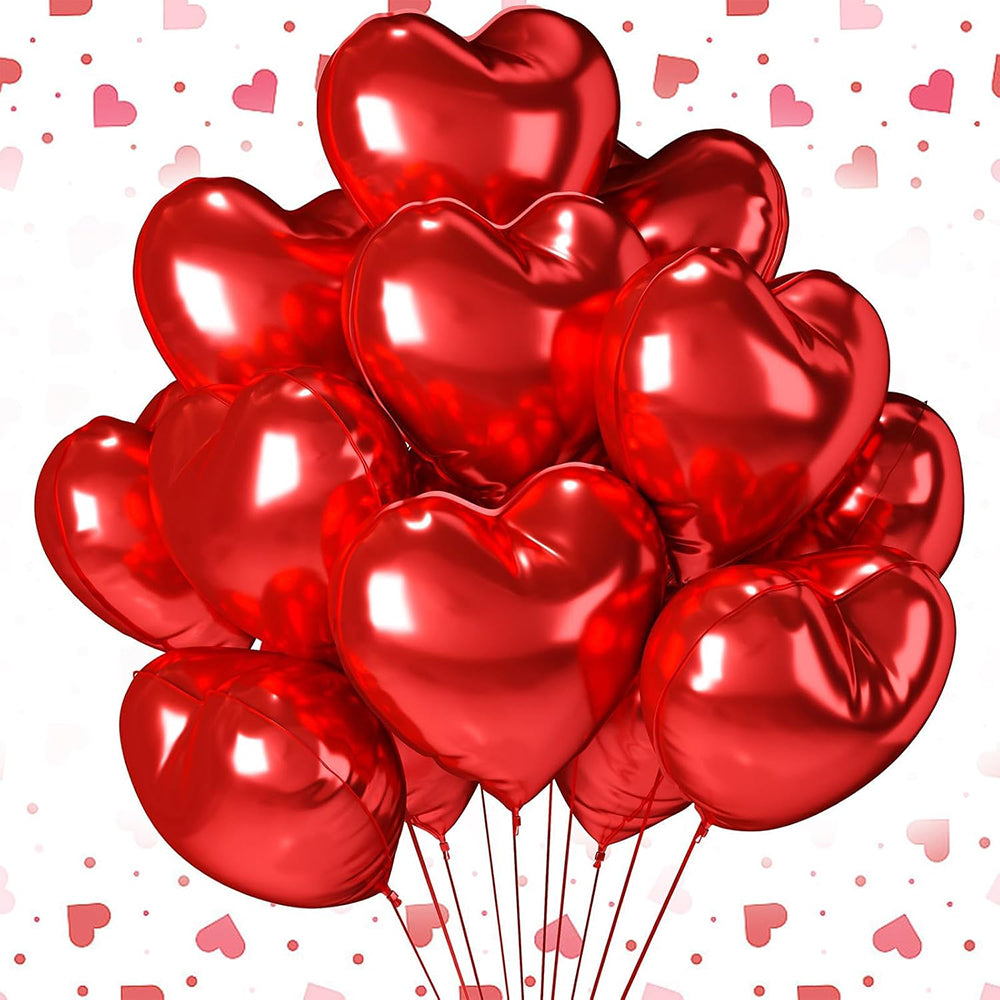 18 Inch Red Love Heart Foil Balloons Big Helium Globos_0