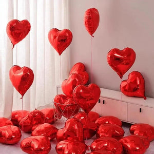 18 Inch Red Love Heart Foil Balloons Big Helium Globos_3
